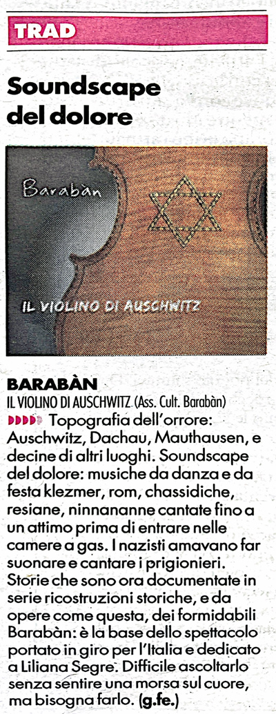 Il violino di Auschwitz su “il manifesto”