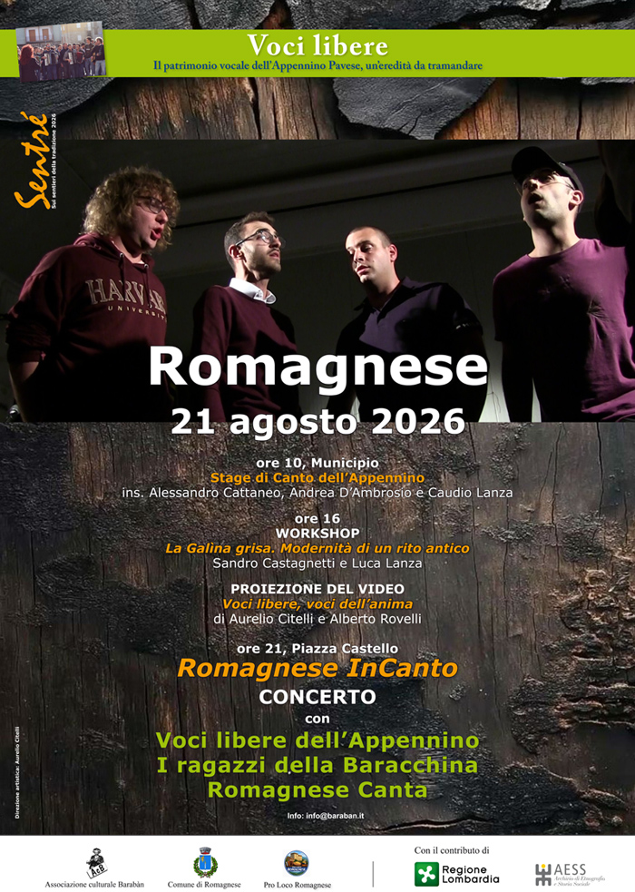21 agosto 2026. Voci libere a Romagnese