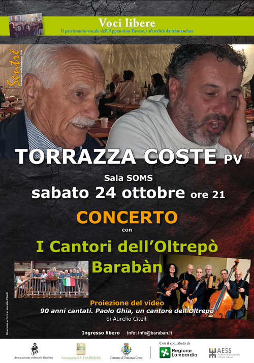24 ottobre 2026.Voci libere a Torrazza Coste